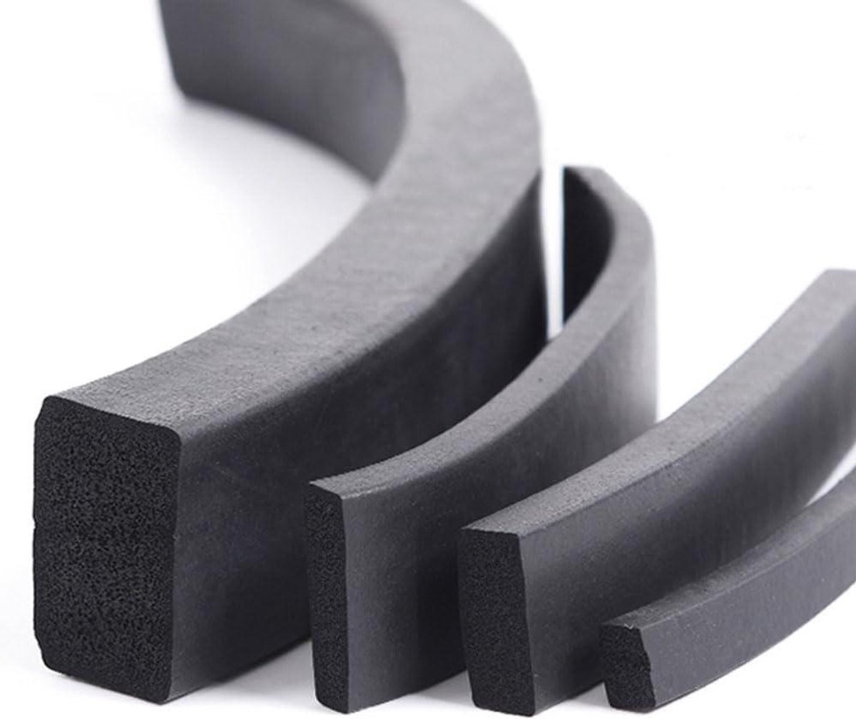 Zwarte EPDM Schuimrubber Strip 3x3mm tot 12x12mm Zelfklevend Afdichtingskoord voor Kasten en Deuren