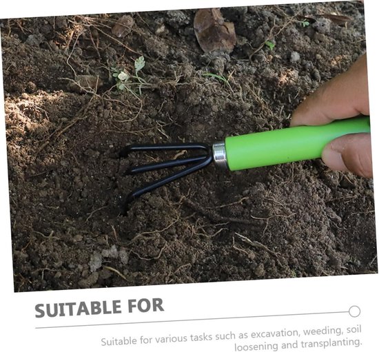 Mini Tuingereedschap Set - Bonsai Tools - Planten Verzorgen - Roestvrij Staal - 17.5 cm - Groen van MINI — afbeelding 5