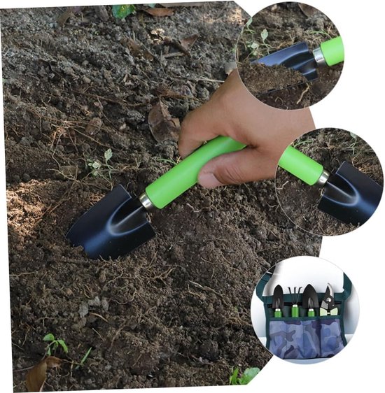 Mini Tuingereedschap Set - Bonsai Tools - Planten Verzorgen - Roestvrij Staal - 17.5 cm - Groen van MINI — afbeelding 4