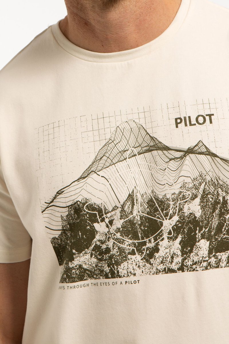 Pilot Heren T-shirt Wit - Maat XXXL