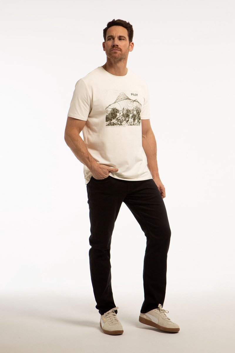 Pilot Heren T-shirt Wit - Maat XXL
