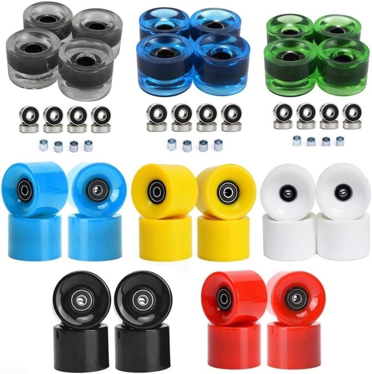 Skateboard wielen Longboard wielen Soepel cruisen Optimale balans grip 70 x 51 mm Zoals afgebeeld