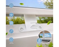 Dakraam Ventilatiehouder - Geschikt voor VELUX® Dakramen - Raamhouder - Raam Vastzetter - Raamstopper - Wit