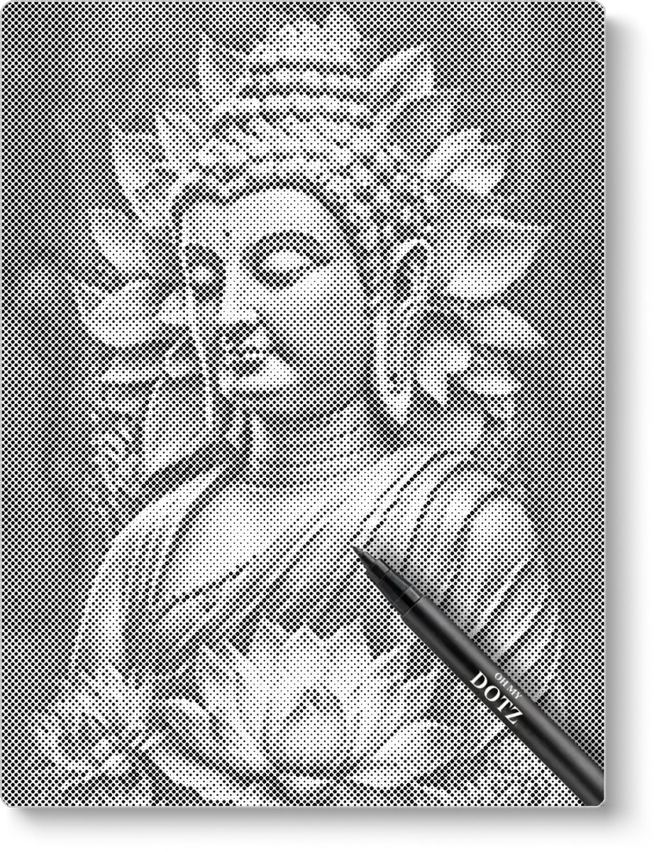 Buddha | Dot painting | 30x40cm | Dot painting | Oh My Dotz | Dots stippen | Diamond painting & Schilderen op nummer alternatief | Happy hobby