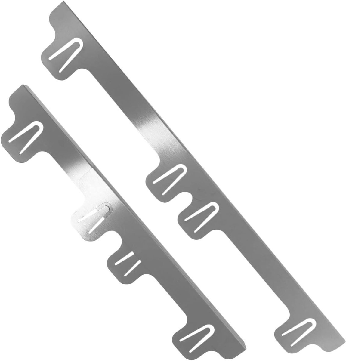 Kachelrandbeschermer - Oven afdekking - Keuken schoonhouden - Hittebestendig roestvrij staal - 35 cm lengte - Zilver