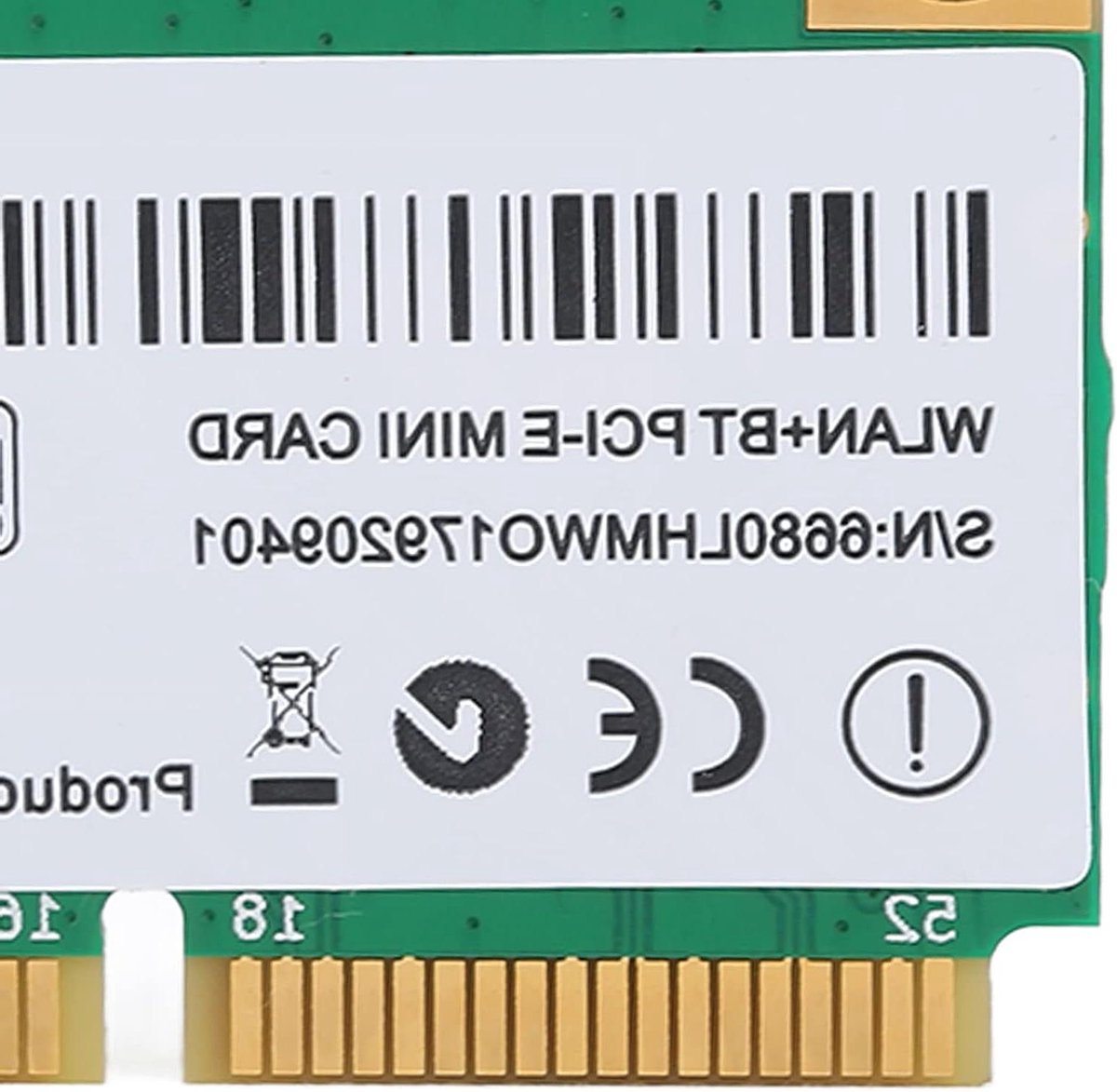 Draadloze Netwerkkaart - WiFi Adapter - Snelle Internetverbinding - Triple Band 6GHz - Mini PCIE - Groen