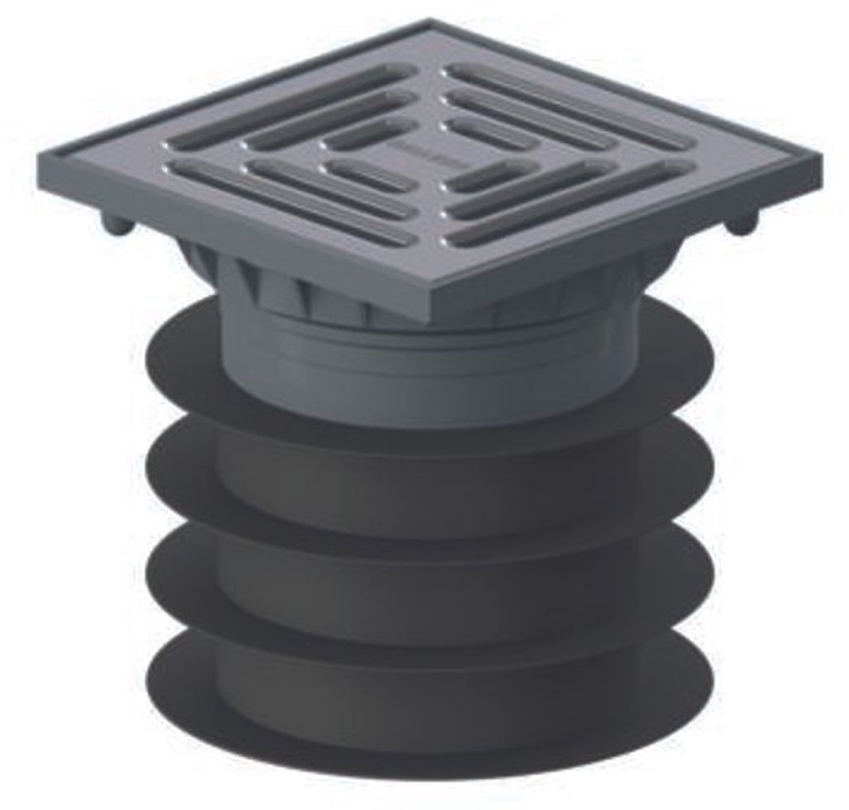DALLMER Bodemafvoer Pronto K, DN 125, 120 x 120 mm, 700384
