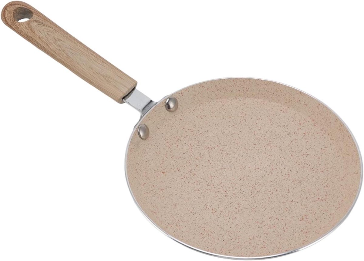 Crêpe Pan - Pannenkoek Koekenpan - Ontbijt Maken - Antiaanbaklaag - 22 cm - Beige