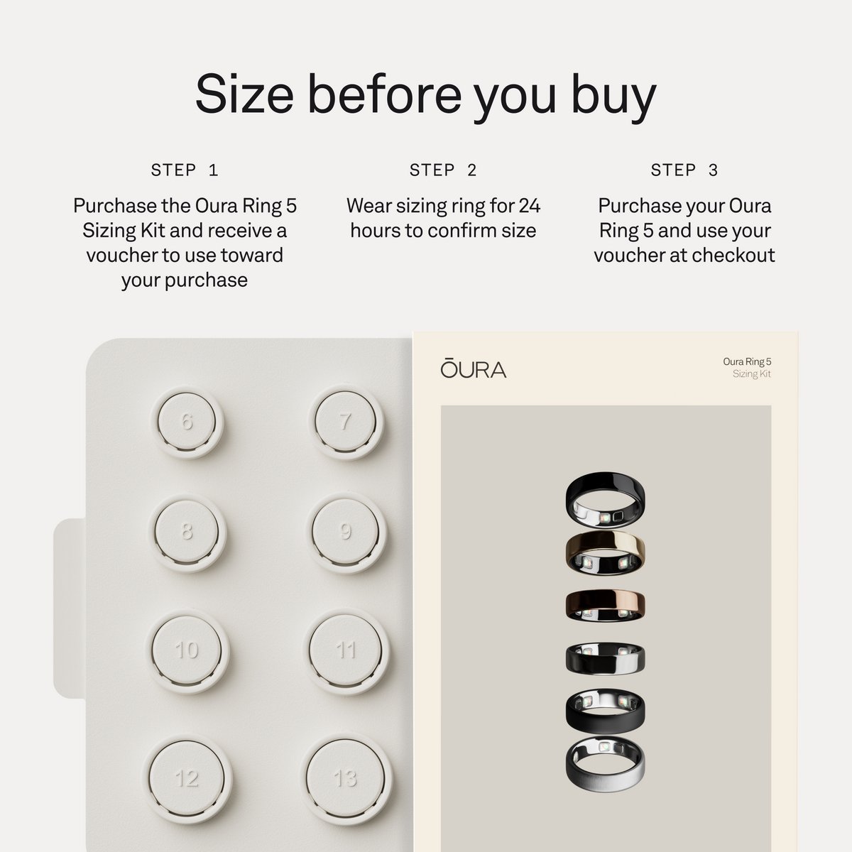 Oura – Ring 5 – Smart ring – Zilver – Ringmaat 10