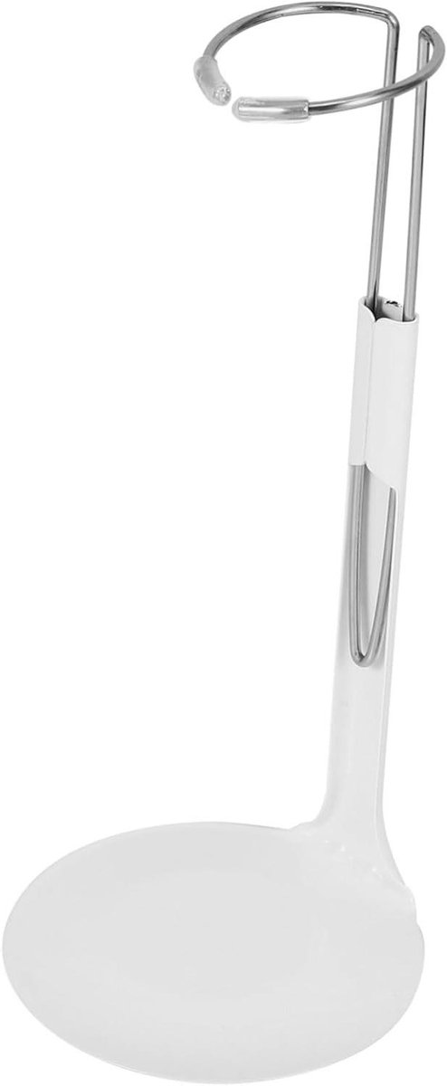 Poppen Standaard - Display Houder - Decoratieve Presentatie - Verstelbaar Metaal - 18 cm - Wit