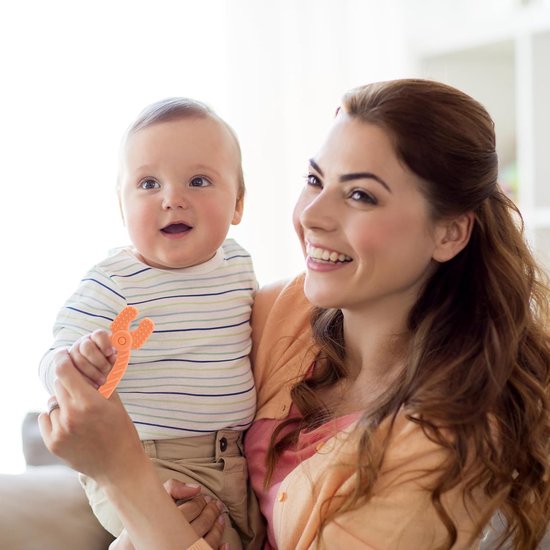 Siliconen bijtringen voor baby's - 4 stuks, BPA-vrij - Verzacht het tandvlees - Sensorisch speelgoed van voedingskwaliteit, geschikt voor baby's vanaf 3 maanden. — afbeelding 5
