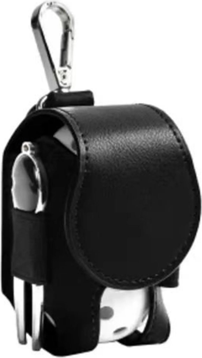 2-delige golftassenset, golfrek, tee-tas, draagbare opbergtas voor outdoorkleding, golfaccessoires - zwart
