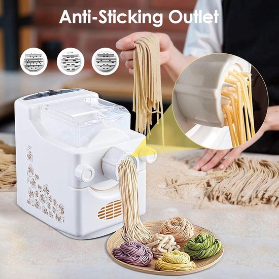Elektrische Pastamaker - Automatische Machine - Thuis Pasta Maken - 9 Vormen Snel - 500g Bloem - Wit — afbeelding 3