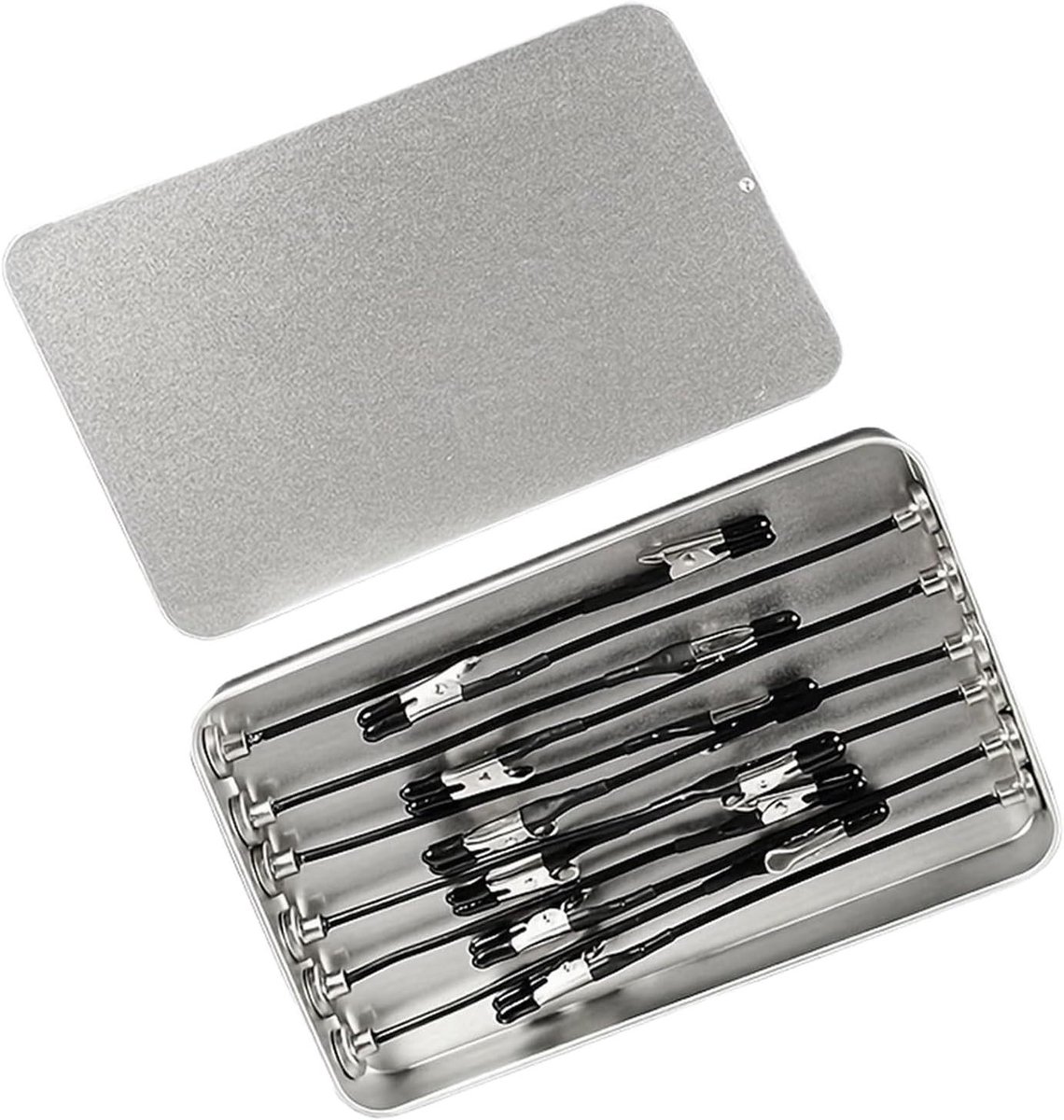 Miniatuur Houder - Schilder Standaard - Hobby Werk - Magnetische Hechting - 12 Stuks - Zilver