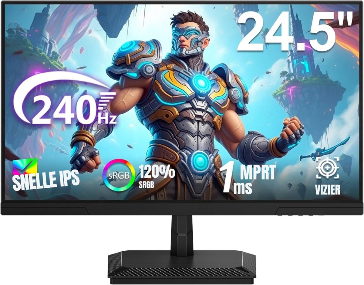 AHD® Gaming Monitor 240hz - Gaming Monitor - Zwart - ‎‎19cm x 55cm x 42cm