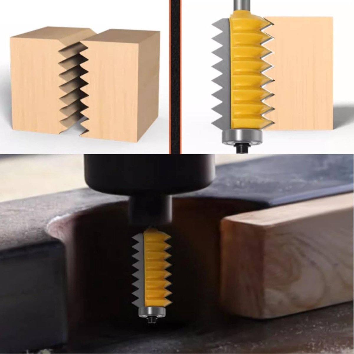 Houtbewerking Freesbit met 8 Snijkanten voor Line Wave Type Verbinding - Multi-Tooth Gereedschap voor Precisie Bewerking