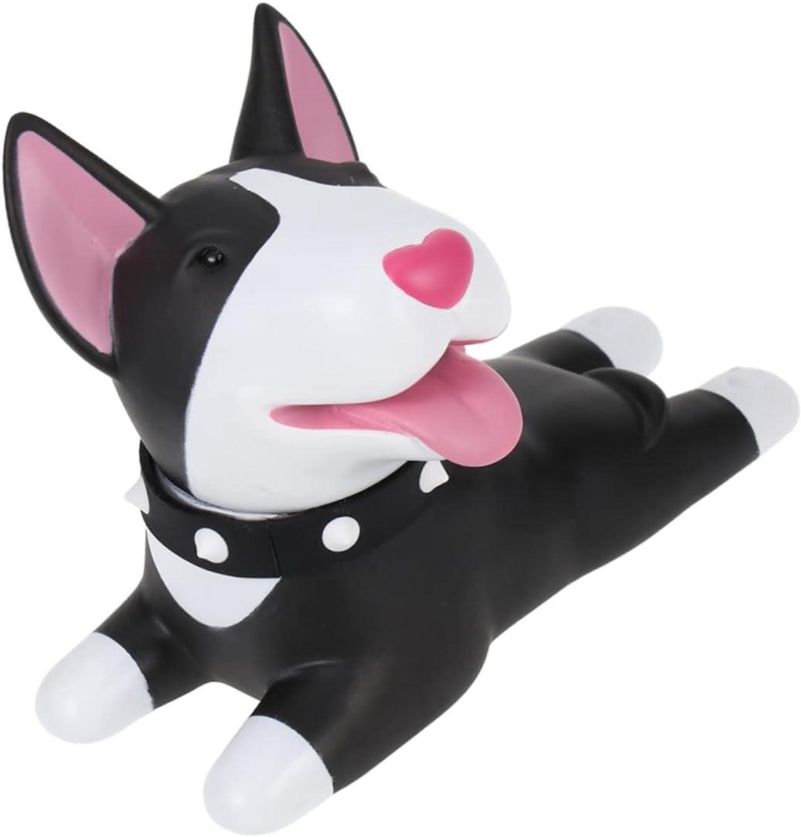 Deurstopper Hond - Deurwig Cartoon - Voorkomen Dichtslaan - Antislip Siliconen - 14 x 6.5 x 9 cm - Zwart