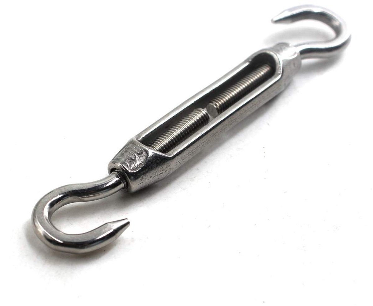 RVS M10 Spanner voor Draad Touw - Verstelbare Haak en Beugel voor Tensionering - Ideaal voor Tuin en Bouwprojecten