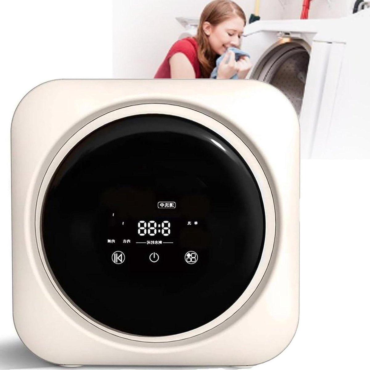 Mini Wasmachine Compacte Washer Ondergoed Reinigen Zelfreinigende Trommel 3.7 kg Wit