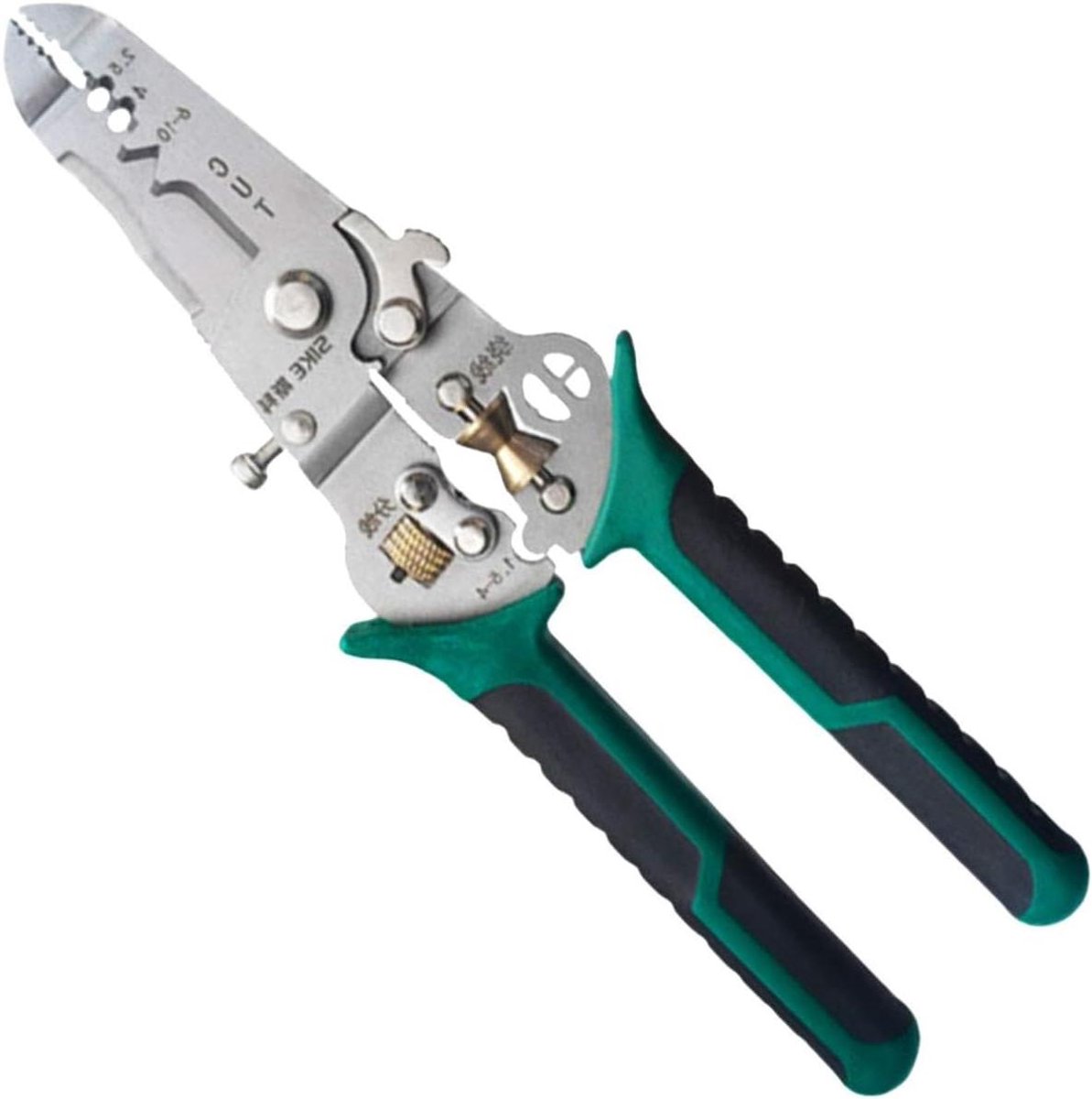 Striptang - Draadstripper Krimptang - Elektrische taken vereenvoudigen - Multifunctioneel gereedschap - 18.5 x 6 cm - Groen