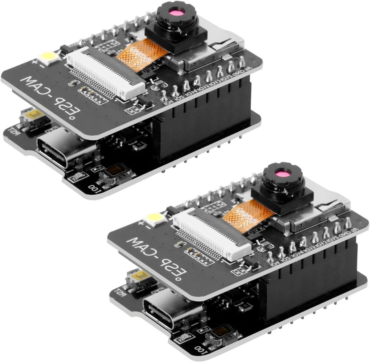ESP32 CAM Module USB-C Ontwikkelingskaart met OV2640 Camera, Dual Core, WiFi en Bluetooth (2 Pack)