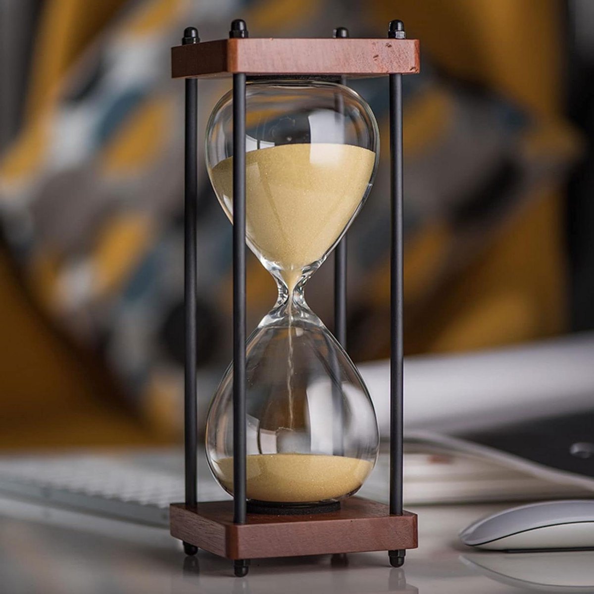 Zandloper Timer - Zandklok - Tijdmanagement - Nauwkeurige Tijdmeting - 30 Minuten - Geel Zand