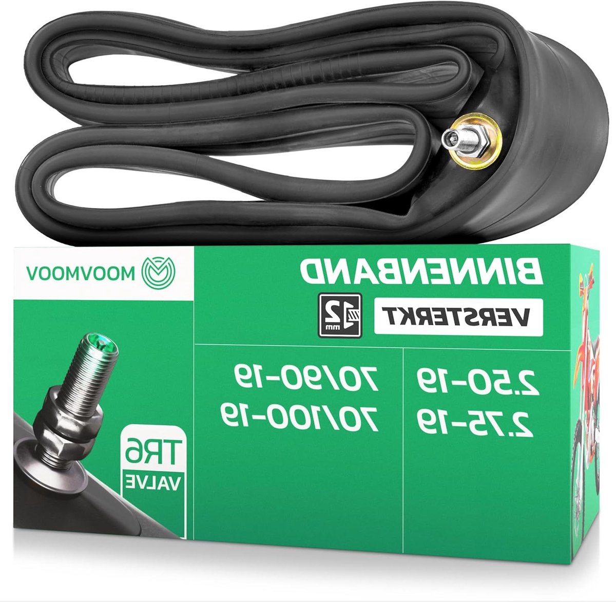 Binnenband Motor - 19 Inch Band - Offroad Rijden - Versterkt Butylrubber - 70/90-19 - Zwart