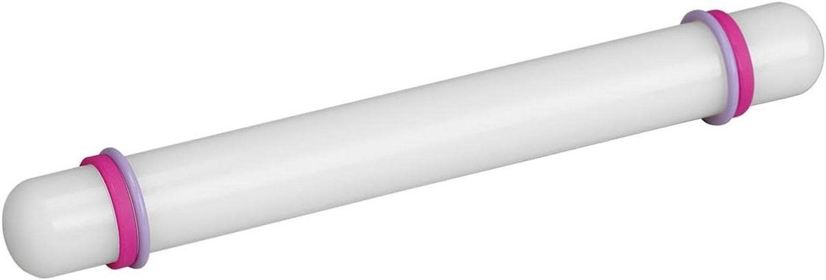 Deegroller - Fondant roller - Bakken - Met dikte ringen - 225 cm - Wit