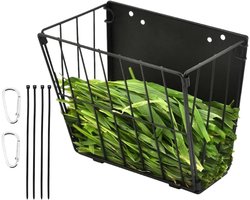 Konijnenhooivoeder - Hooibak Huisdier - Voer Opslag - Metalen Frame - 17.2L x 16.3B cm - Zwart