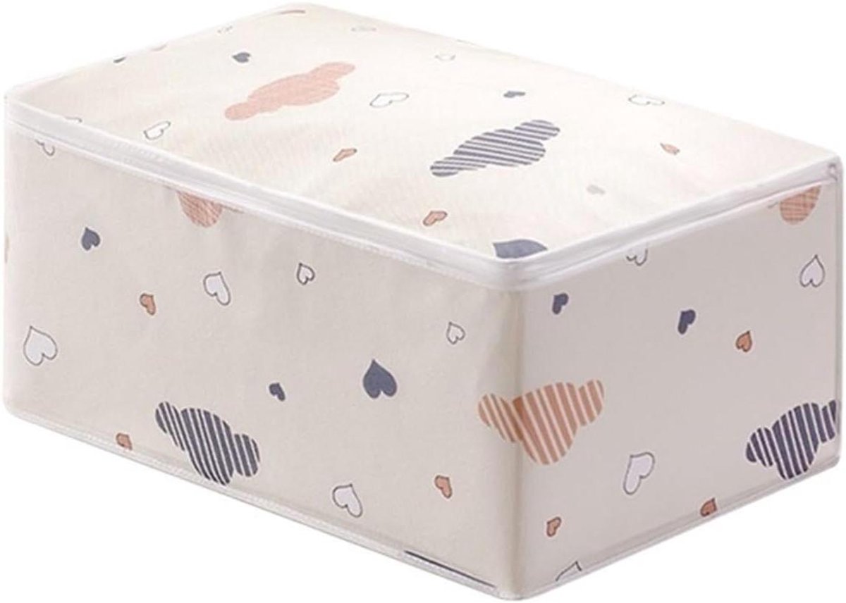 Kleding Opbergdoos - Quilt Tas - Ruimte Optimaliseren - Stofdicht Ontwerp - 44x33x22 cm - Wit