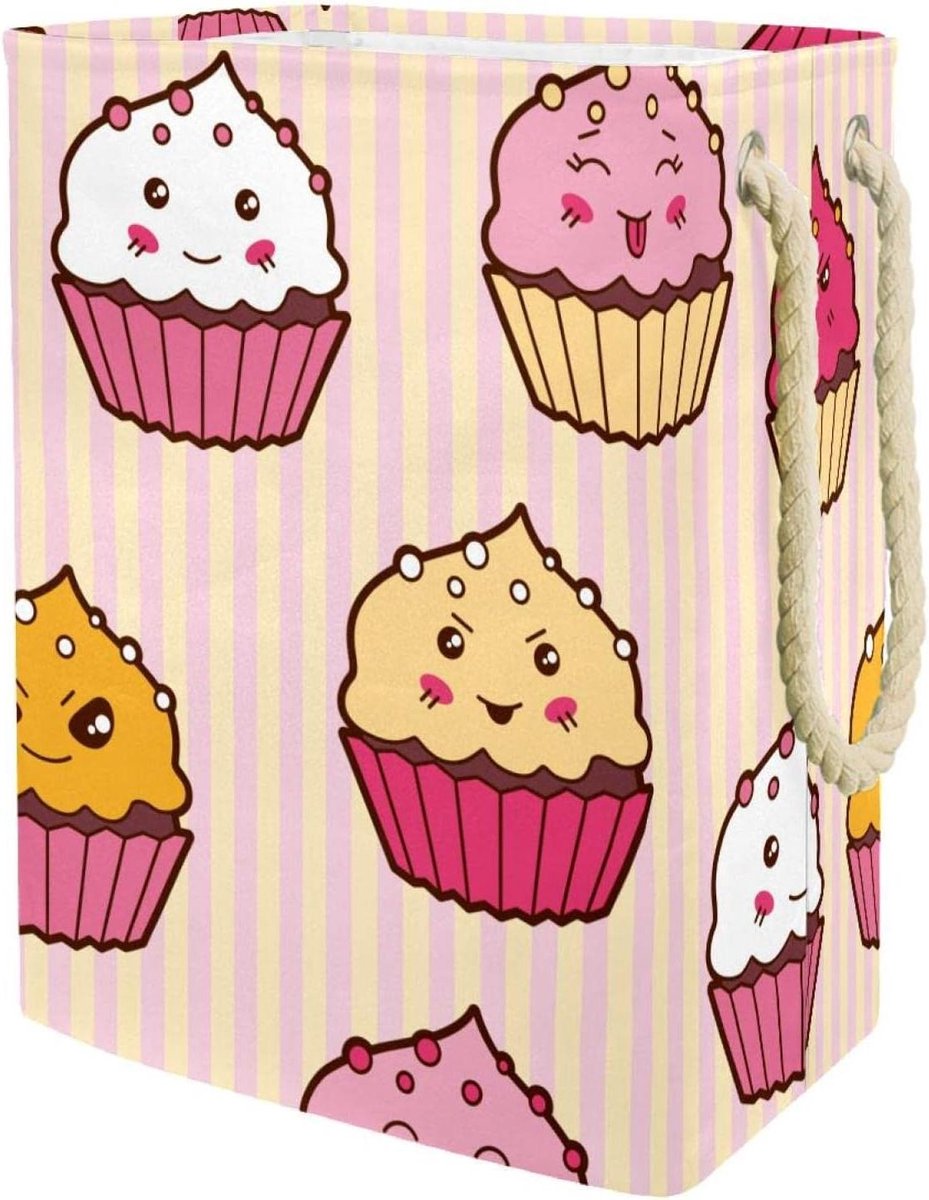 Waterdichte Wasmand Vuile Kledingmand Kleding Opbergen Met Stevige Handvatten 49x30x40.5 cm Meerkleurig