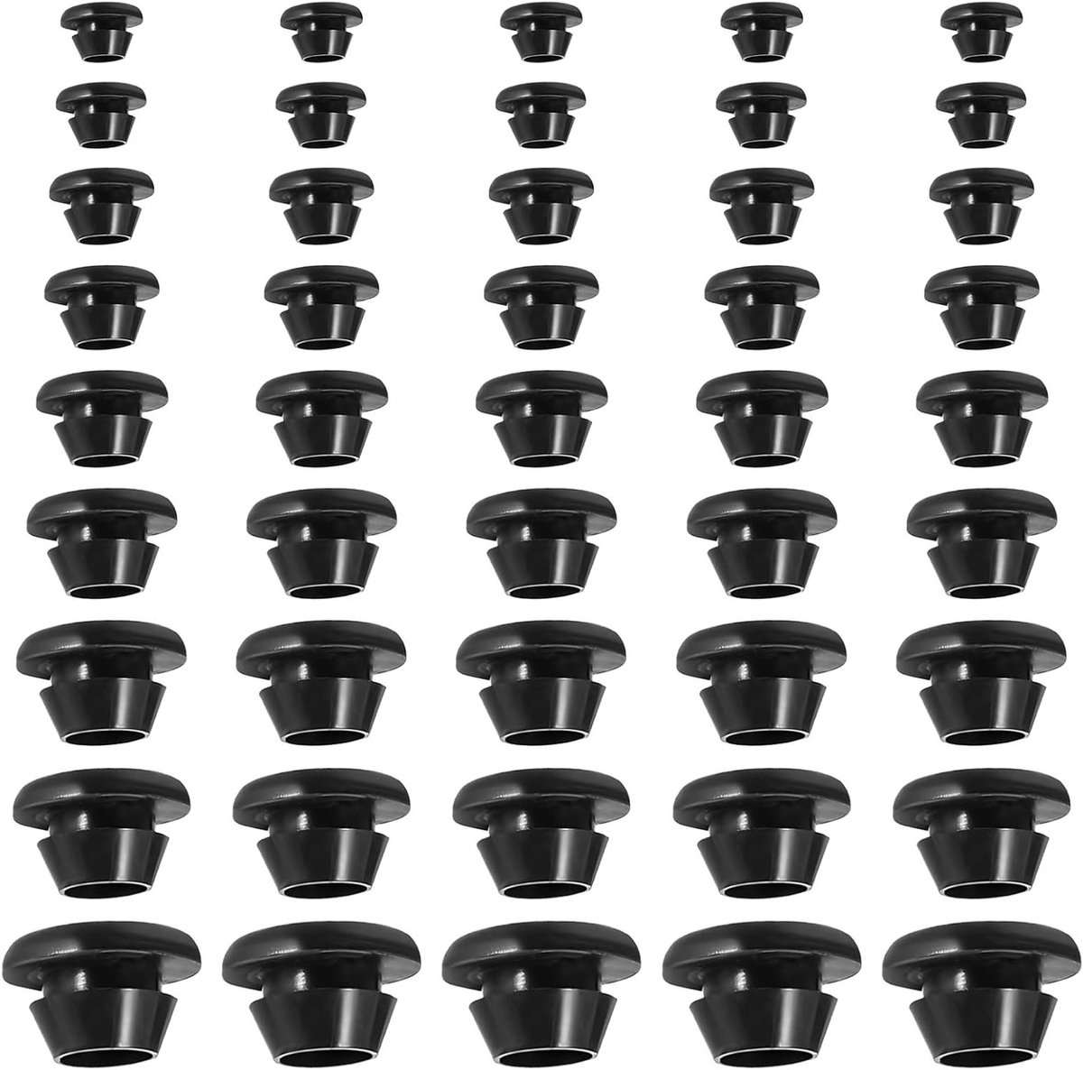 Set van 90 Rubber Stoppen voor Kabelbescherming - Waterdichte Rubberafdichting in 9 Maten, Ideaal voor Elektriciteit, Kabelbeheer en Bescherming van Draden
