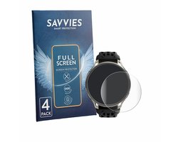 Savvies - Screenprotector voor Amazfit Cheetah 2 Pro - Folie Beschermfolie transparant volledig dekking 4 Stuks
