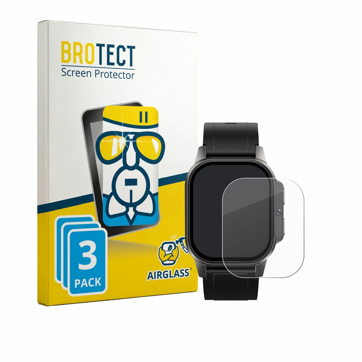 Screenprotector 3 Stuks voor Domino Watch DM62 Beschermglas transparant