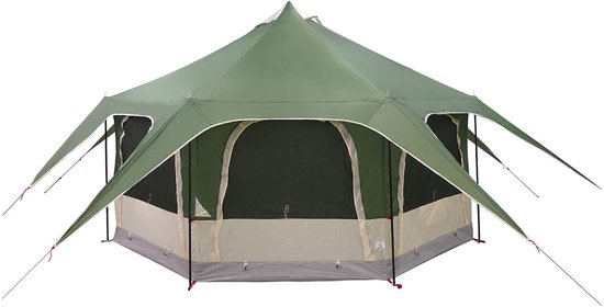 vidaXL - Familietent - 5-persoons - Groen - 185T - Polyester - met - PU - Coating van Vidaxl — afbeelding 3