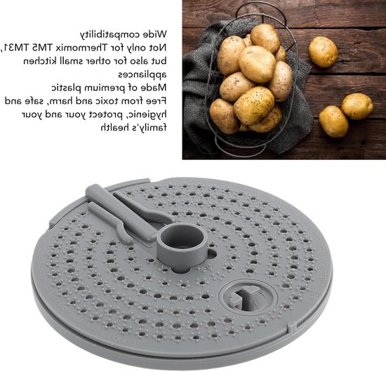 Efficiënte Aardappelschiller Accessoire voor Keukenmachines - Snelle Rasp en Hakfunctie voor Groenten en Kaas met Brede Compatibiliteit van Merkloos — afbeelding 5