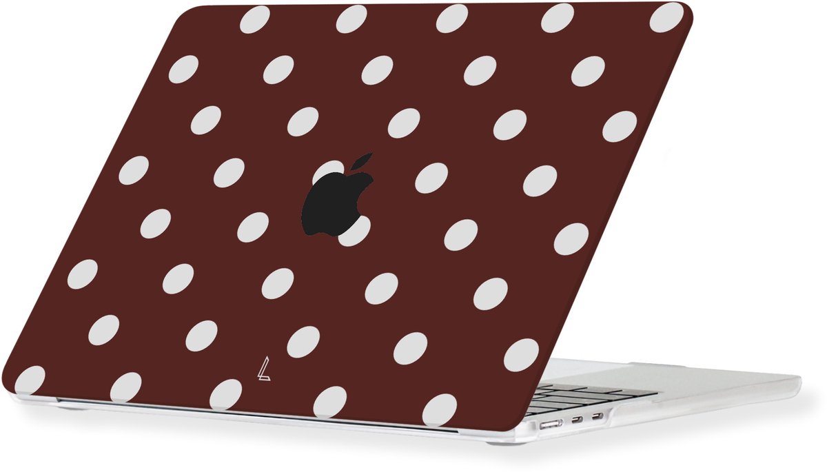 Lunso Geschikt voor MacBook Pro 14 inch (2021-2026) cover hoes - case - Vintage Dots