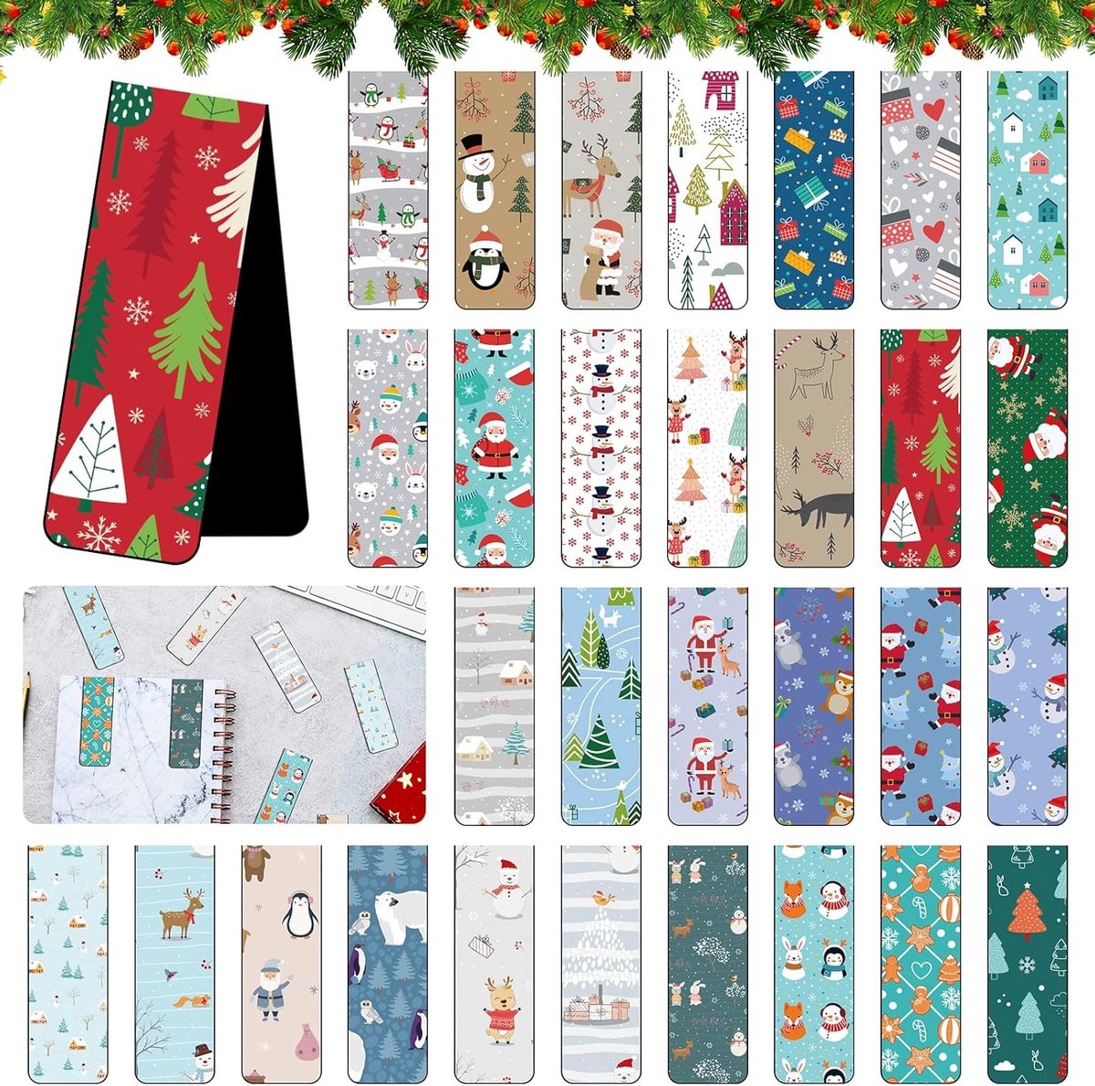 Kleurrijke Magnetische Boekenleggers Set van 30 Stuks - Schattige Bookmark Markers voor Studenten, Thuis en Kantoor Lezen