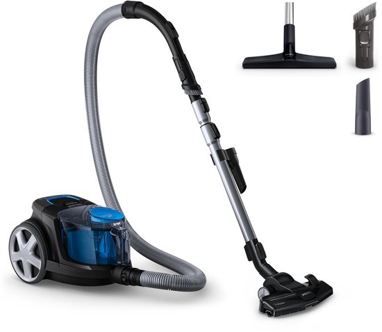 Philips Stofzuiger zonder Zak FC9331/09 - Alle Vloertypen - Sterke Zuigkracht - Met H13 Allergiefilter - Met Extra Mondstuk - Blauw