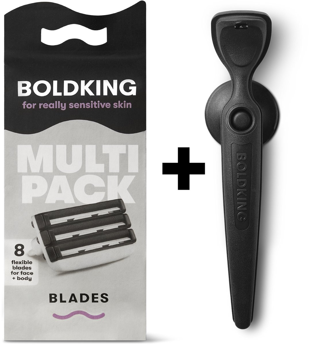 Boldking Scheermesjes Zeer Gevoelig - 8 Stuks Inclusief Houder met Zuignap - Zeer Gevoelige Huid - Heren & Dames