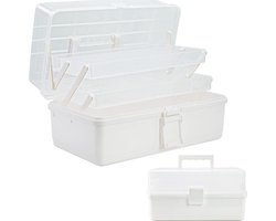 Nexvo® Naaidoos Opbergbox - Naaidoos - Naaikoffer - Wit - 13cmx7cmx7cm