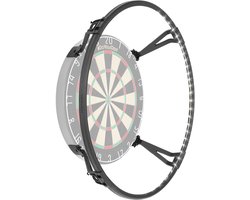 Dartbord | Complete dartset met 6 darts & optionele dartverlichting | Stalen darts incl. flights | Sisal dartbord met beschermring | Dartbord van zelfdichtende sisalvezels