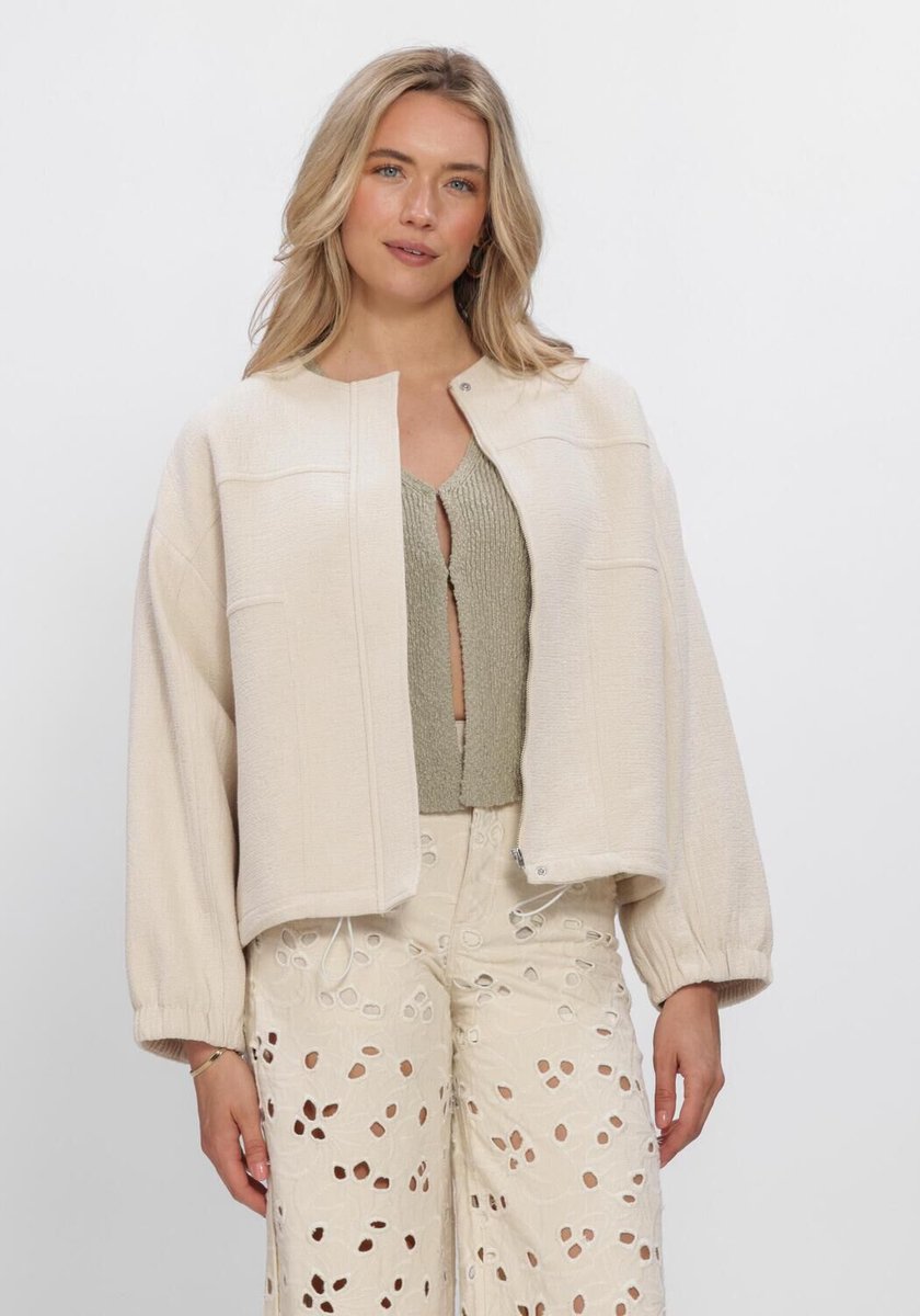 EDITED Carola Jacket Jassen Dames - Zomerjas - Gebroken wit - Maat 36