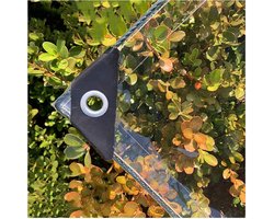 Elkuaie Waterdicht Dekzeil - Transparant Zeildoek - PVC Beschermhoes - 2,4 x 3 m - Voor Tuinmeubilair En Auto