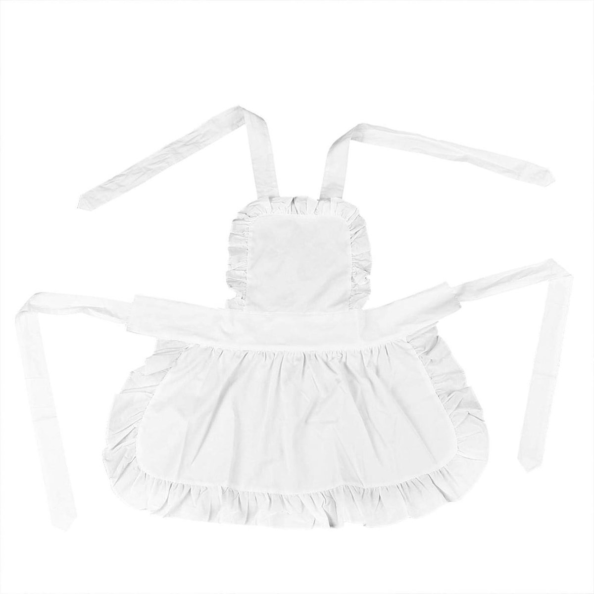 Dirndl Schort met Kant Kostuum voor Vrouwen - Perfect voor Keuken, Koffiehuis en Restaurant - 85x65cm