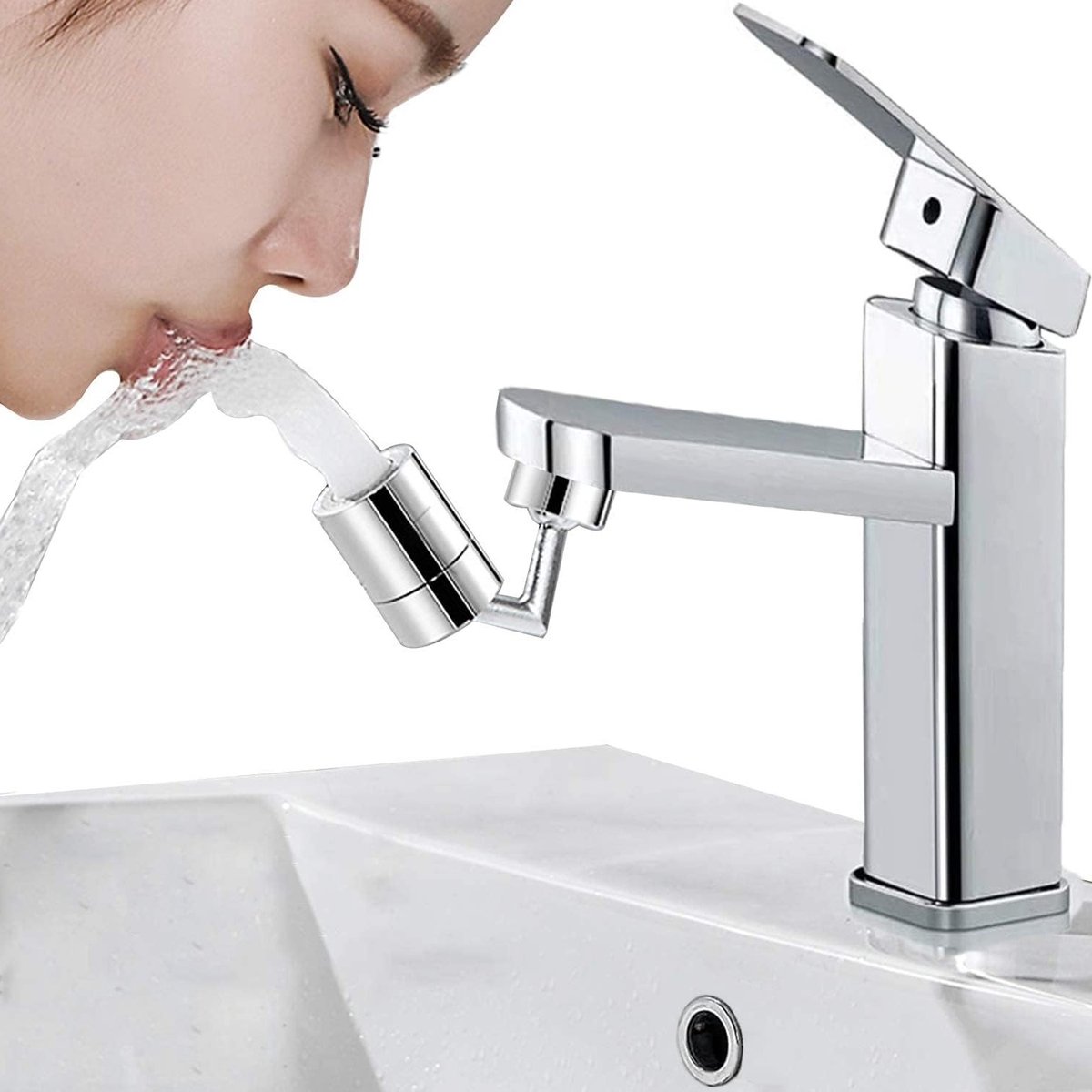 Aanrecht Kraan Beluchter 720 ° Roterende Anti-Splash Water Filter Met 2 Verschillende Water Uitlaat Methoden Voor Badkamer Keuken Tap Spray Head