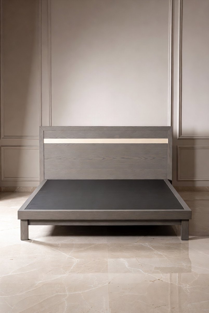 Luxe LED Bedframe met Hoofdbord 100x200 cm – Modern Eenpersoons Bed in Grijs Sonoma Eiken – Inclusief RGB Verlichting, Stevige Bedombouw en Lattenbodem Geschikt – Stijlvol Slaapkamer Meubel Mobili Bella