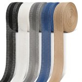 Set de bandes thermocollantes multicolores 5 rouleaux de ruban d'ourlet autocollant thermocollant pour ourlet de vêtements, pantalons et réparation textile assortiment de rubans sans couture