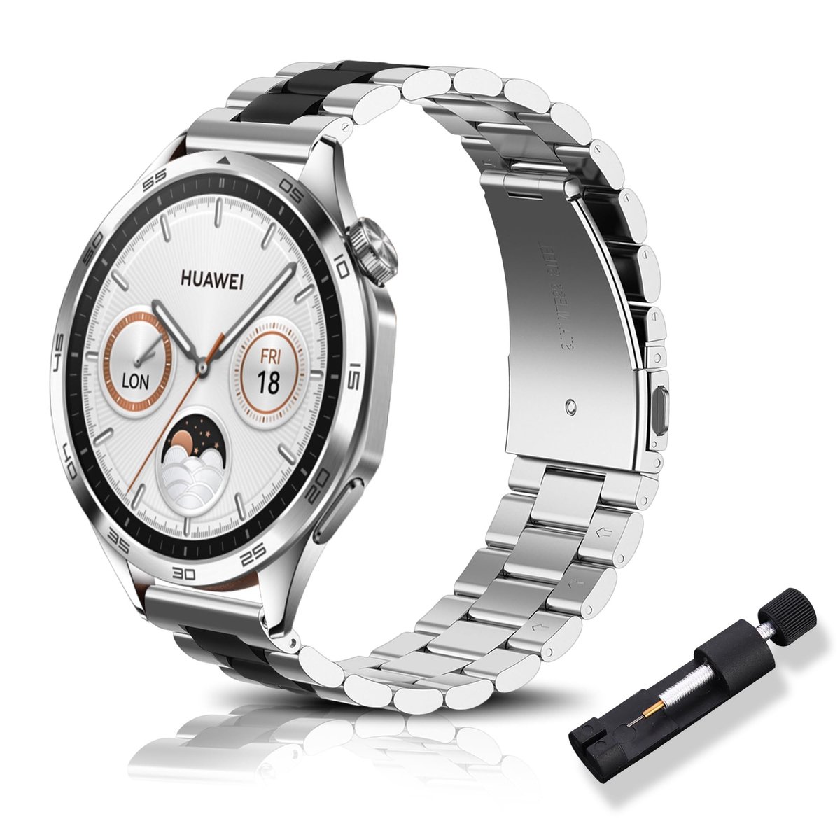 NTHProducts - Vervangende Horlogeband - Stijlvolle 22mm Stalen Band - Geschikt voor Huawei Watch - Elegant en Duurzaam - Perfect voor Sport en Dagelijk...
