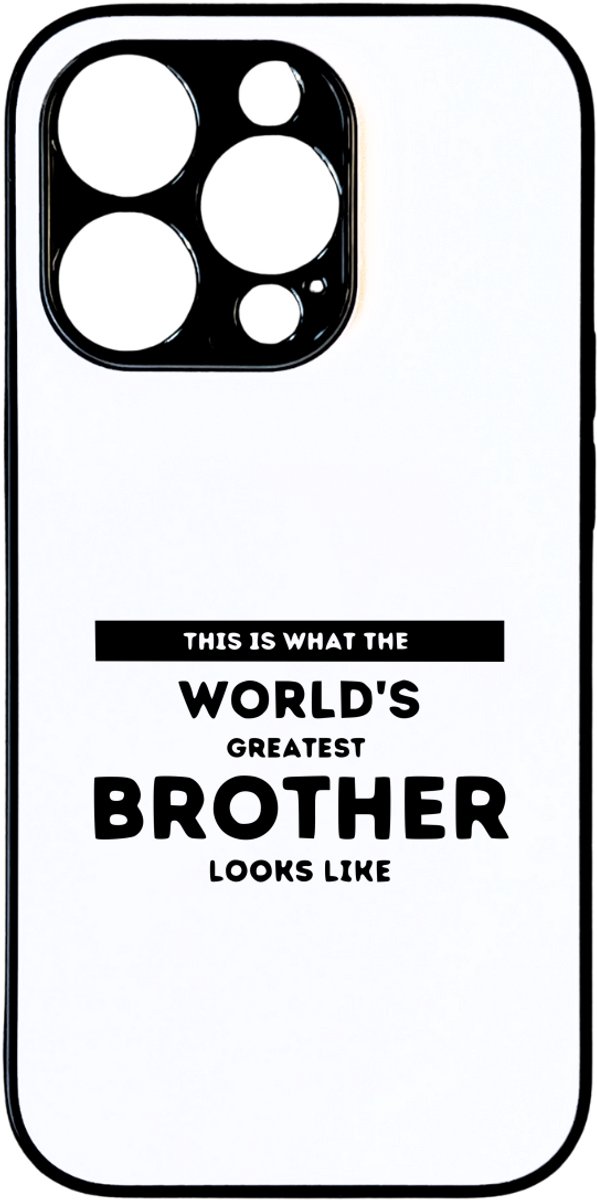 Hacebo® - Dit is hoe werelds beste broer eruit ziet telefoonhoesje - Broer - Familie mensen met een broer - telefoonhoesjes - Cadeau - hoesje geschikt voor iPhone 14 Pro